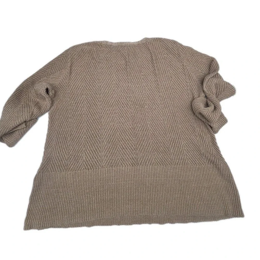 North Style Womens Shaker Knit Sweater Size XL Tan Beige